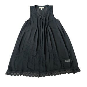 Staring at Stars black sheer lace dress large Boho whimsigoth Gothic festival